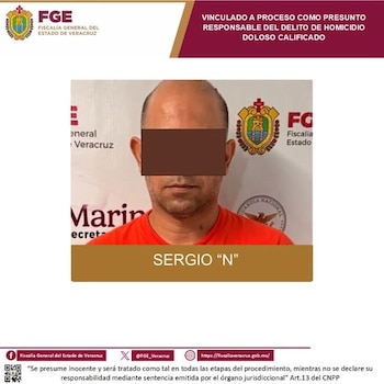 Es acusado por el delito de homicidio dolosa calificado. Crédito: FGE Veracruz