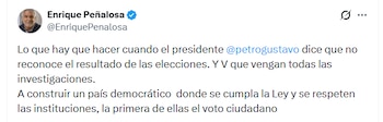 El excandidato presidencial reaccionó a la suspensión del empalme presidencial - crédito X