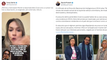 Figuras de la oposición reprocharon el recibimiento de Beto Coral - crédito @VickyDavilaH/X @DMezaPretelt/X