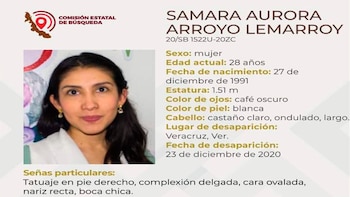 Samara Arroyo desapareció a finales
