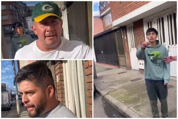 Según el video denuncia de la usuaria de @angievalentr, en X, estos son los acosadores y agresores - crédito @angievalentr / X