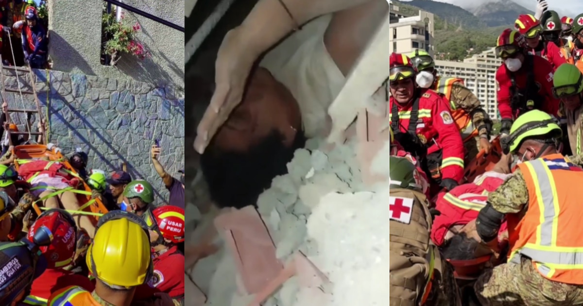 Nayib Bukele resalta labor de rescatistas de Perú y El Salvador en Venezuela tras salvar a una mujer de 60 años - Infobae