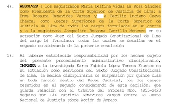 ANC del PJ absuelve a