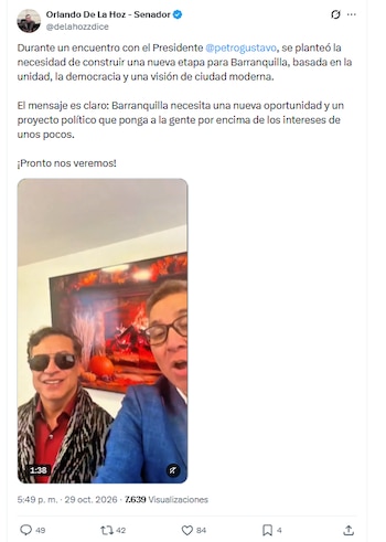 Orlando de la Hoz y Gustavo Petro