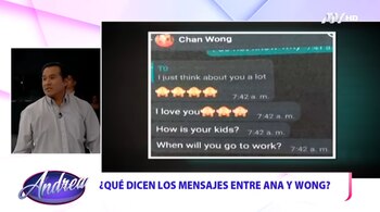 Josué lee los chats de Ana y Chang Wong. (ATV)
