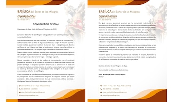 La Basílica del Señor de los Milagros de Buga indicó que no apoya ningún movimiento político o campaña y que la visita de Abelardo de la Espriella es de carácter personal - crédito Basílica del Señor de los Milagros de Buga/Facebook