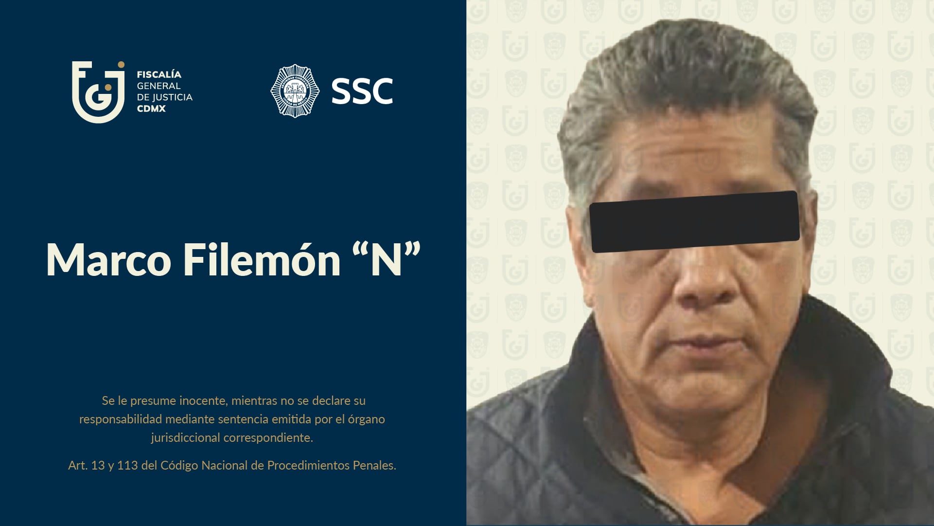 Marco Filemón es señalado como el hombre detrás del plan criminal. Crédito: FGJCDMX