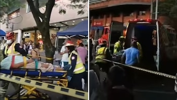 Estructura del cielo raso cayó sobre un hombre en el centro comercial de Valle de Aburrá