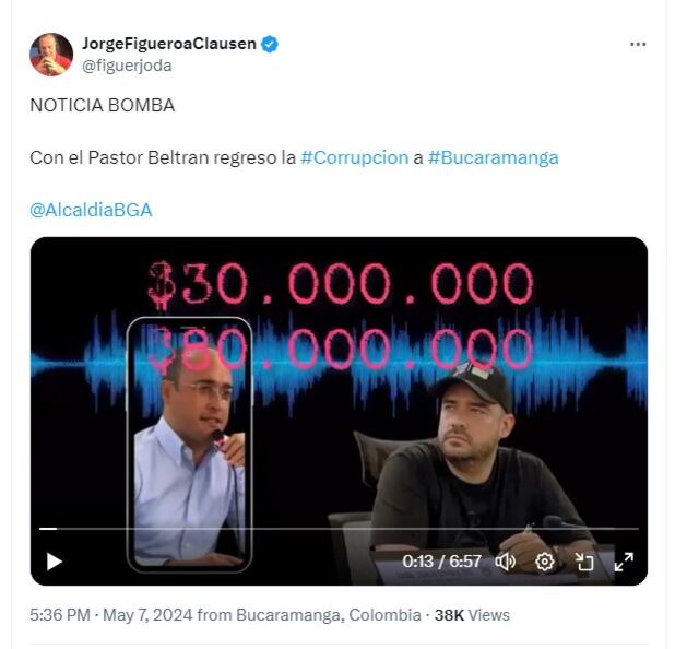 En las redes sociales se conoció un audio que revela los nombres y acciones para dicho nombramiento - crédito @figuerjoda/X