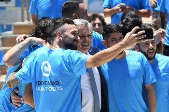 Hubo tiempo para algunas selfies