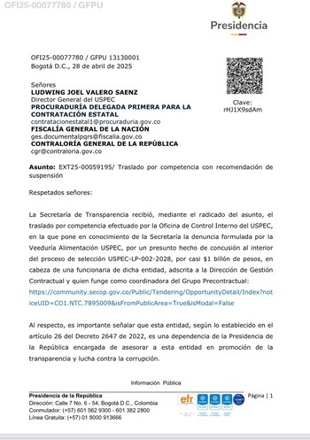 La denuncia fue dirigida a