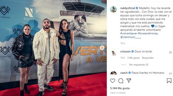 Post en Instagram de Naldy.