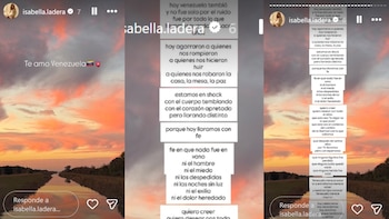 Isabella Ladera reacciona ante caída