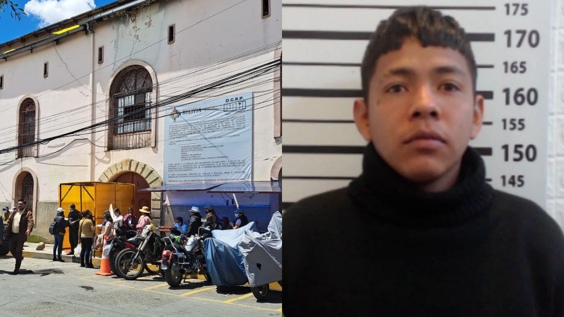 Reo peruano logró escapar de la cárcel San Pedro en Bolivia utilizando frazadas como cuerdas. (Foto: Infobae Perú/FB: Difusión)