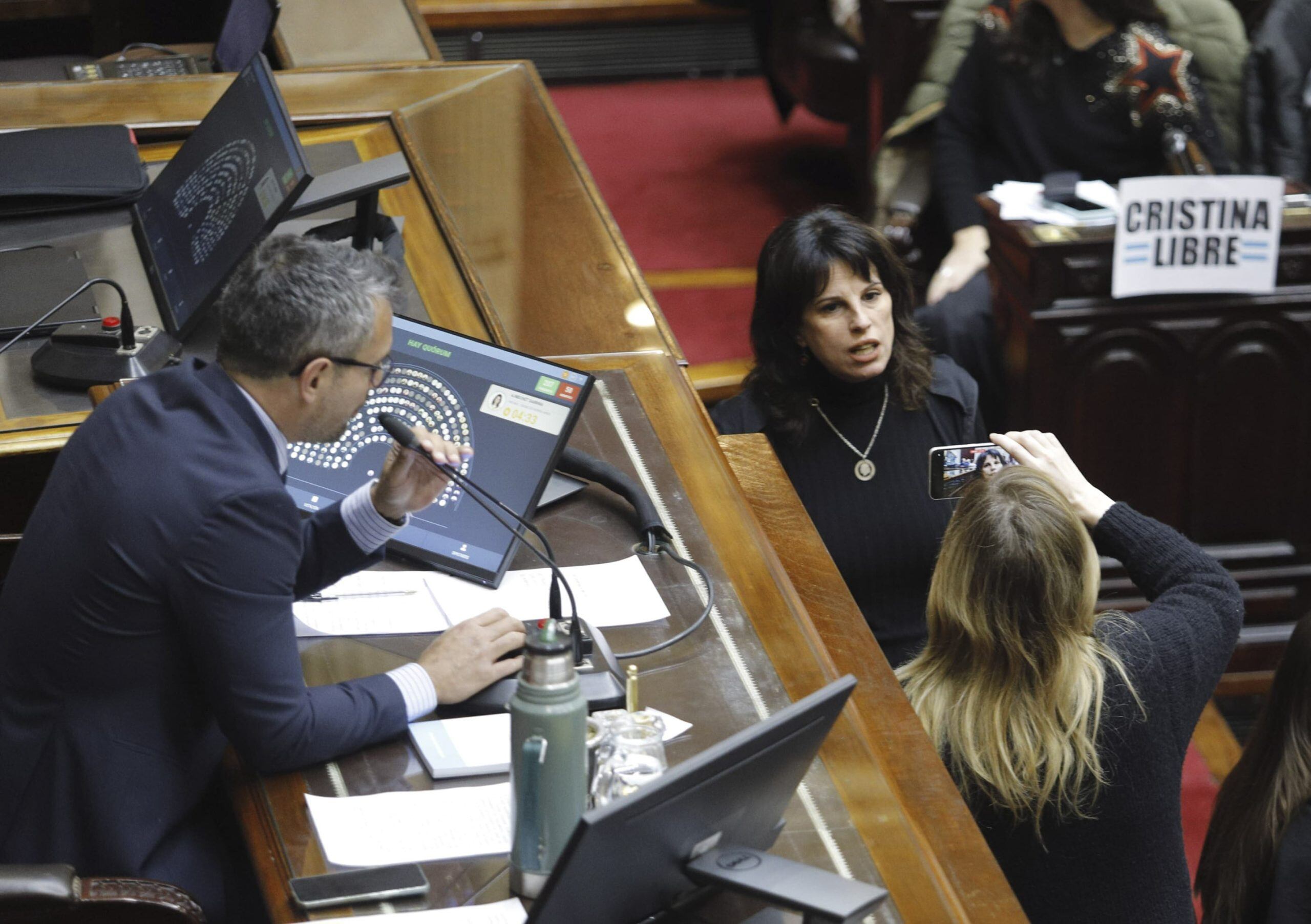 Hubo varios cruces entre diputados durante la sesión (NA)