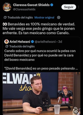 A través de su cuenta de X (antes Twitter), Shields expresó su desacuerdo y sostuvo que El Bandera Roja debe ser considerado mexicano auténtico (captura de pantalla)
