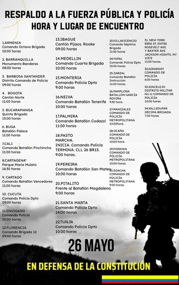 Plantón nacional en apoyo a