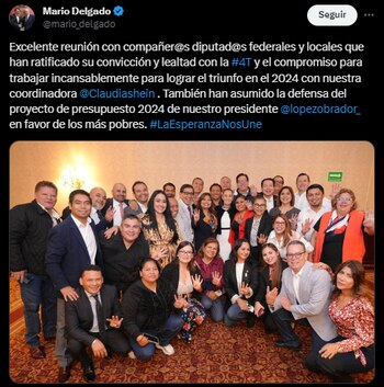 Mario Delgado y Claudia Sheinbaum