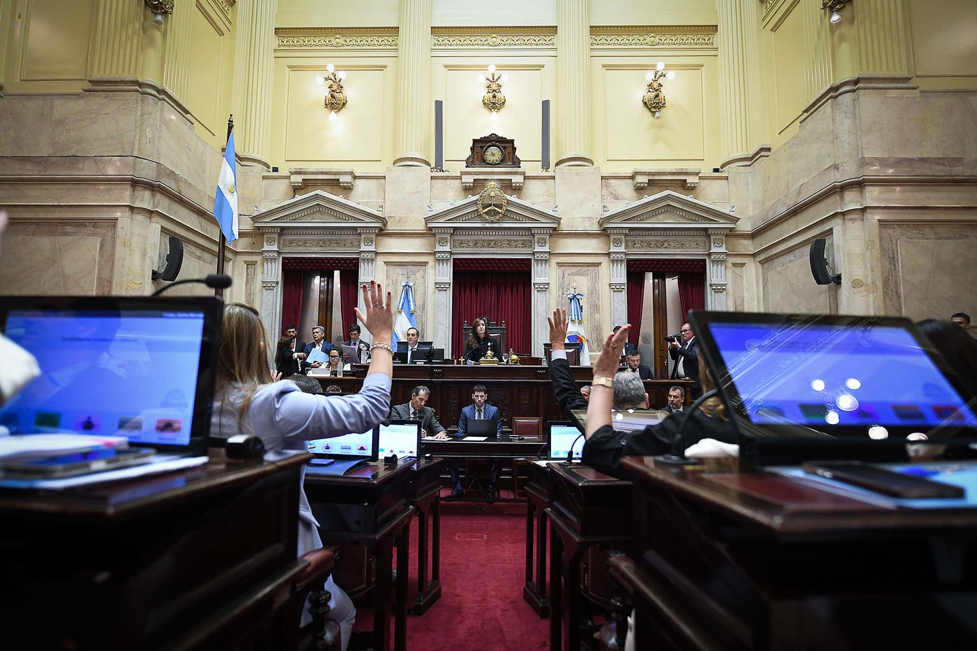 El pleno de la Cámara alta durante la sesión de este jueves (Prensa Senado)