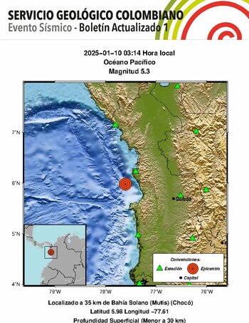 Un fuerte temblor, con epicentro