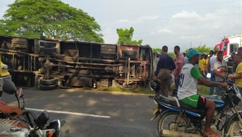 Accidente en vía Cartagena-Santa Rosa