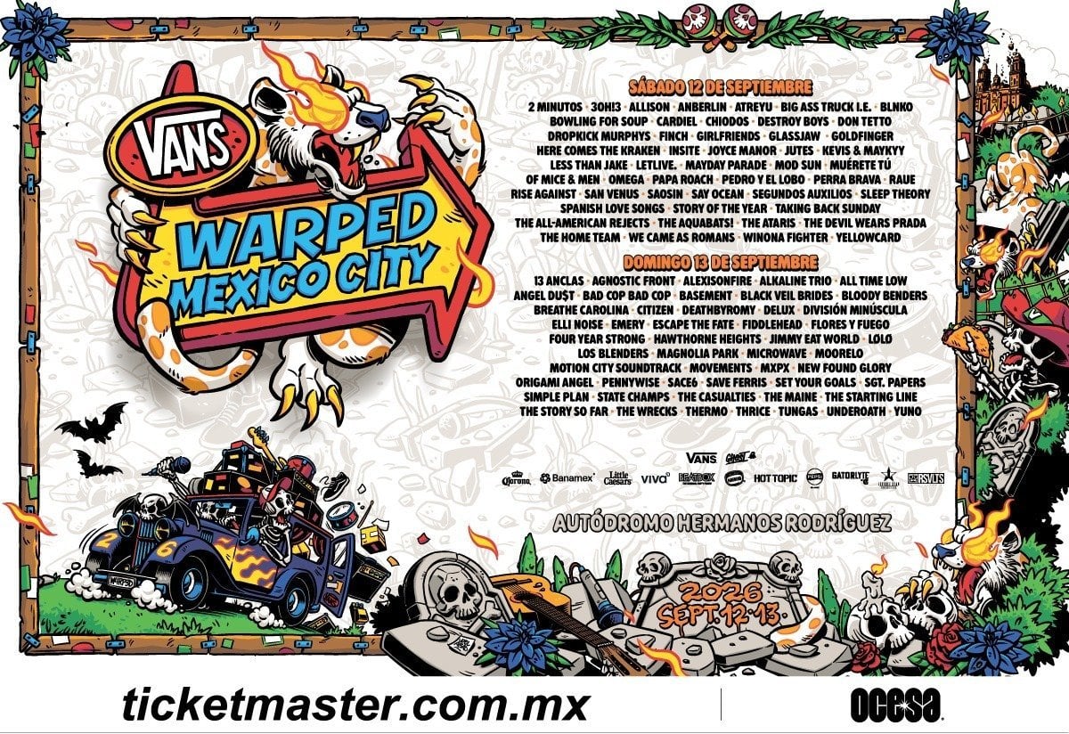 El line up del Vans Warped Tour, así cómo su forma de irse revelando, causó mucha controversia
(Ocesa)