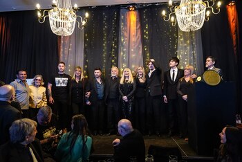 Los familiares de los campeones