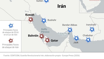 (MAPA) EEUU vuelve a lanzar ataques contra Irán en pleno repunte de las tensiones en el estrecho de Ormuz