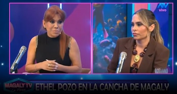Ethel Pozo admite posible error con Janet Barboza tras fuerte reclamo de Magaly Medina. Captura: Magaly TV La Firme.