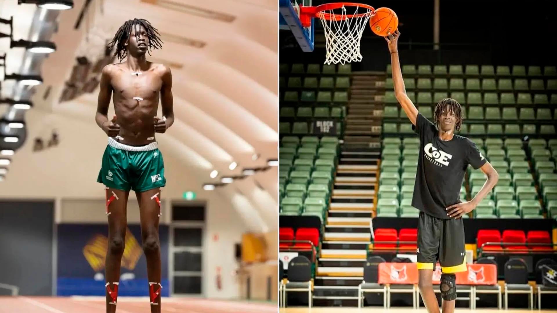 Tiene 18 años, mide casi 2.30 metros y vuelca la pelota sin saltar: la nueva joya del básquet que enamora a la NBA