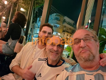 Rody, en el centro, con