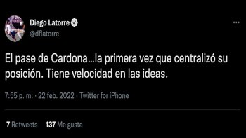 Diego Latorre y su opnión