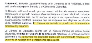 Así quedaría el artículo 90