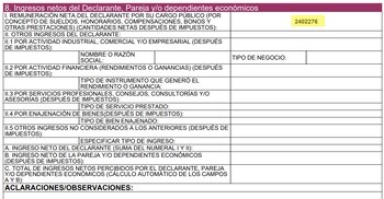 Los ingresos de Beatriz Paredes