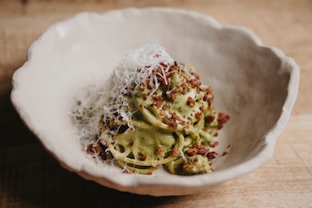 Pasta 'Carboibérica', en el restaurante