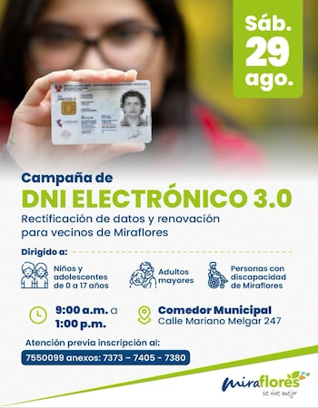 La campaña de DNI ayuda a reducir las barreras de identificación entre ciudadanos - Créditos: Municipalidad de Miraflores.