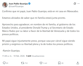 El mensaje publicado en la