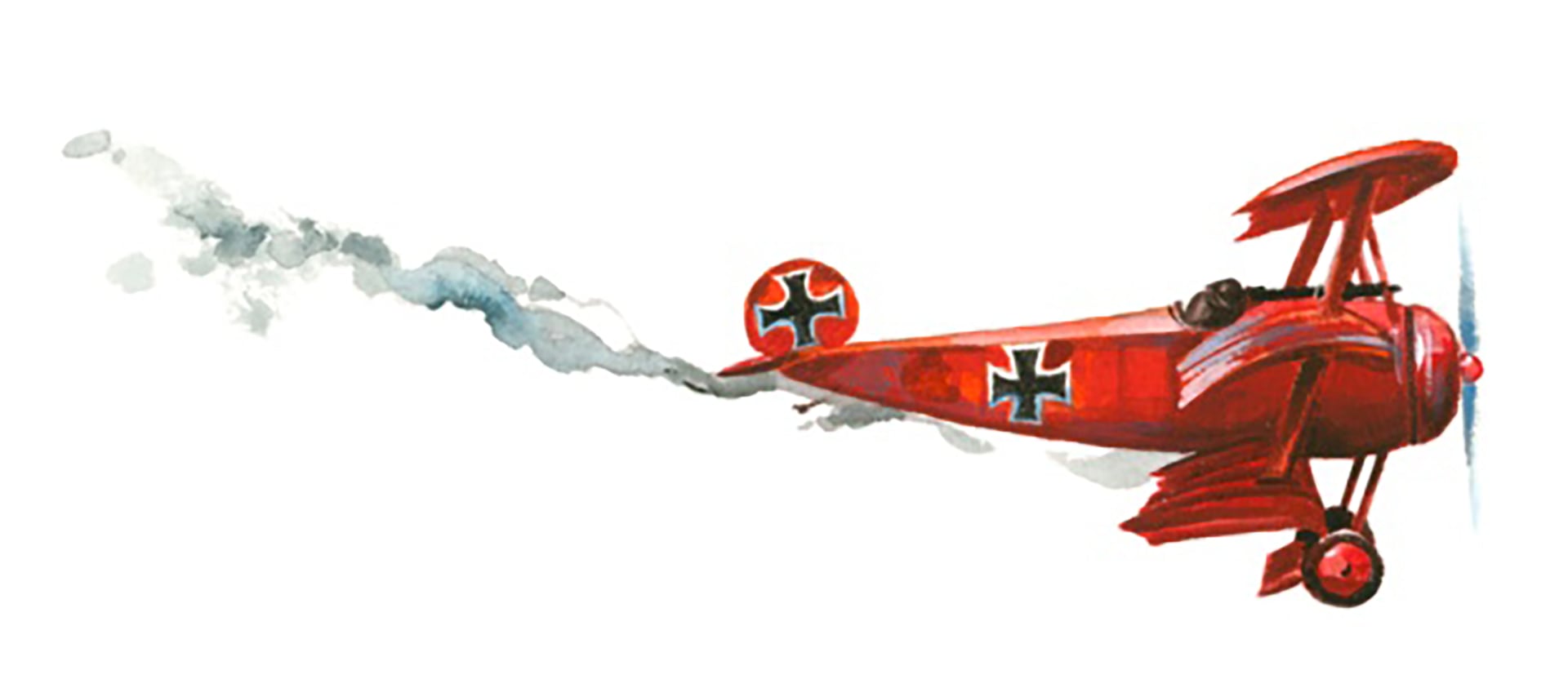 Sus adversarios identificaban su presencia en el aire por el característico color rojo de su avión
