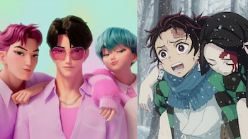 Cómo se verían los Saja Boys de Las Guerreras K-pop si fueran personajes de Demon Slayer, según la IA