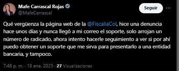 Mafe Carrascal denunció deficiente funcionamiento