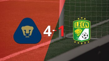 Pumas UNAM goleó 4-1 a