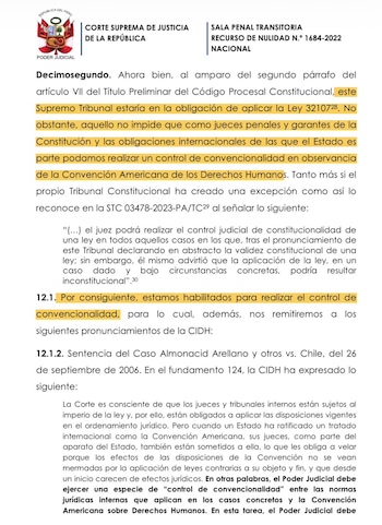 Corte Suprema inaplica la ley