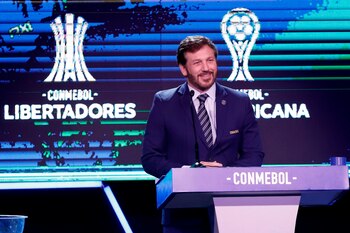 El presidente de la Conmebol, Alejandro Domínguez. EFE/Nathalia Aguilar/Archivo
