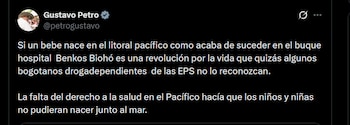 Gustavo Petro - crédito @petrogustavo/X