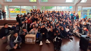 Trueno y el alumnado de