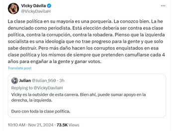La periodista y ahora candidata