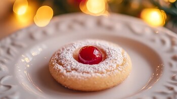 Galleta navideña redonda decorada con