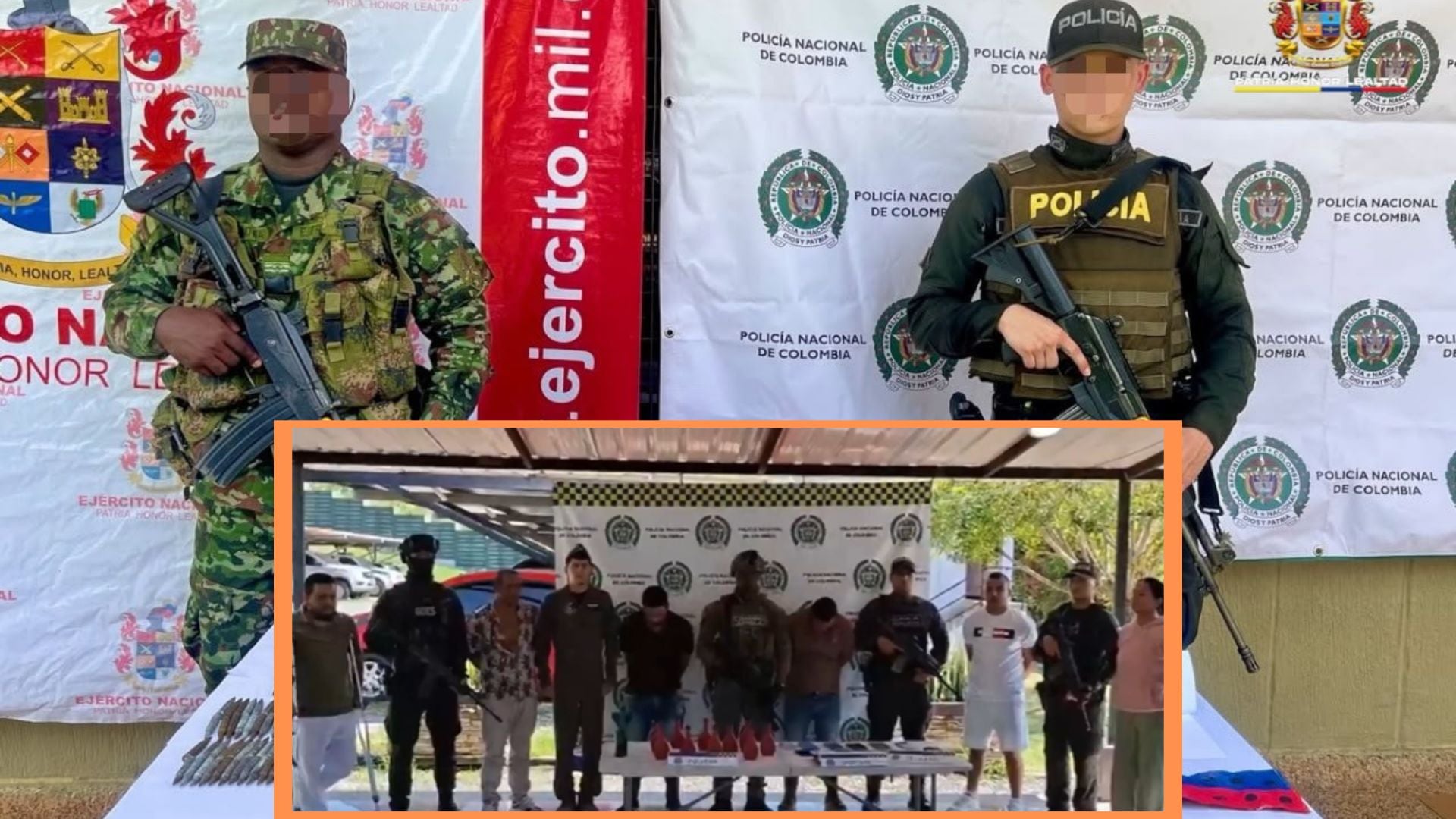 Las autoridades avanzan en la identificación y captura de los grupos criminales - crédito Ejército y Policía / X