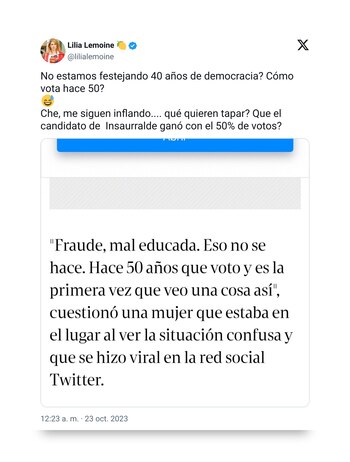 Tuit de Lila Lemoine