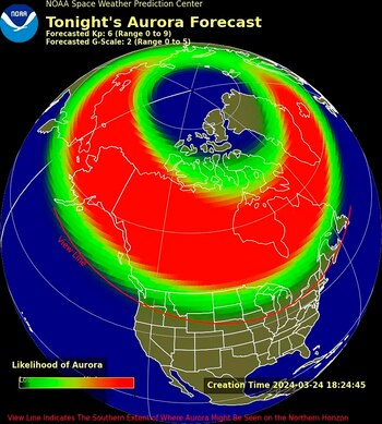 El pronóstico de auroras boreales